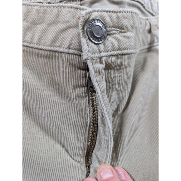 Eddie Bauer Corduroy Pants Womens 14 Boyfriend Slim Straight Tan Stretch - Picture 5 of 12